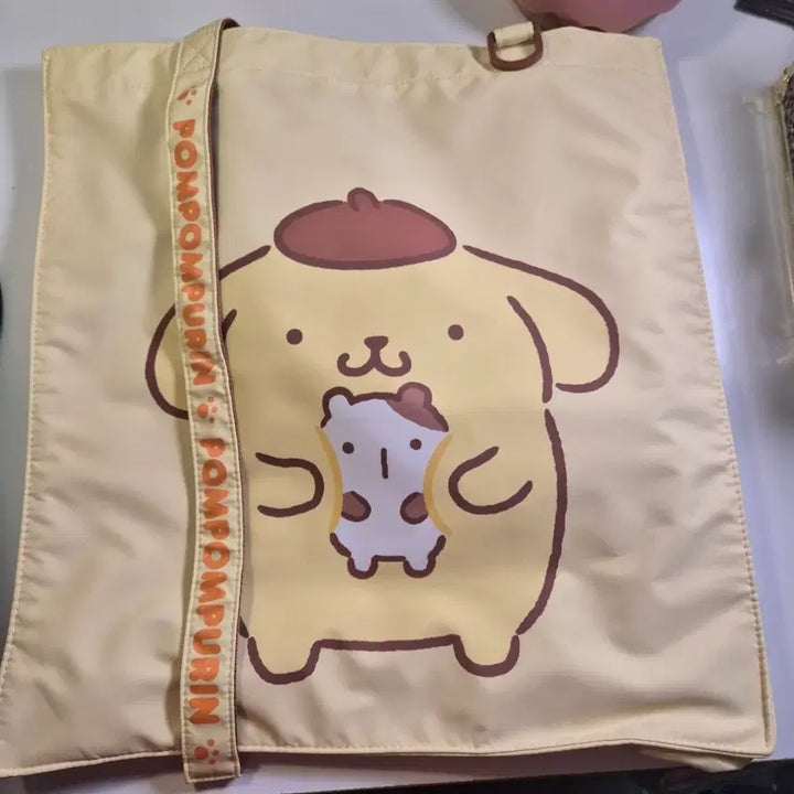 [BUNJANG] Sanrio Pompompurin Yellow Tote Bag / 미사용)산리오 폼폼푸린 옐로우 토트백