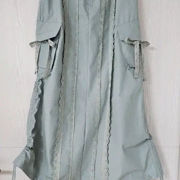 [BUNJANG] Ecoparty Long Lace Cargo Skirt / 에코파티 롱 레이스 카고스커트 새옷