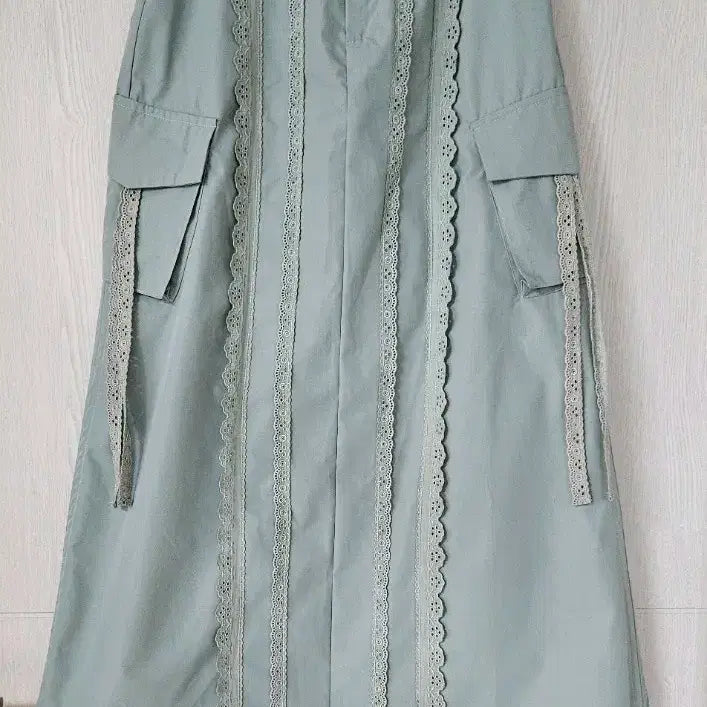 [BUNJANG] Ecoparty Long Lace Cargo Skirt / 에코파티 롱 레이스 카고스커트 새옷