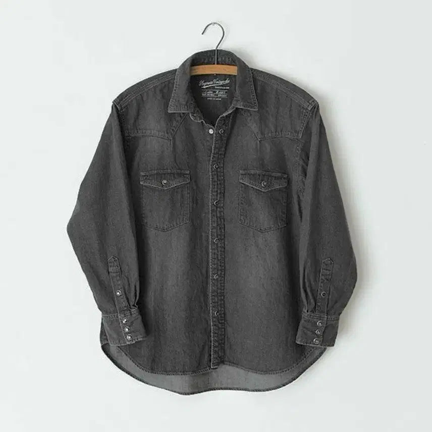 [BUNJANG] Hugowar Western Shirt / 일본 hugowar 데님셔츠 ichi 마가렛호웰 무인양품 단톤 네스트로브
