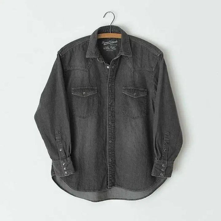 [BUNJANG] Hugowar Western Shirt / 일본 hugowar 데님셔츠 ichi 마가렛호웰 무인양품 단톤 네스트로브