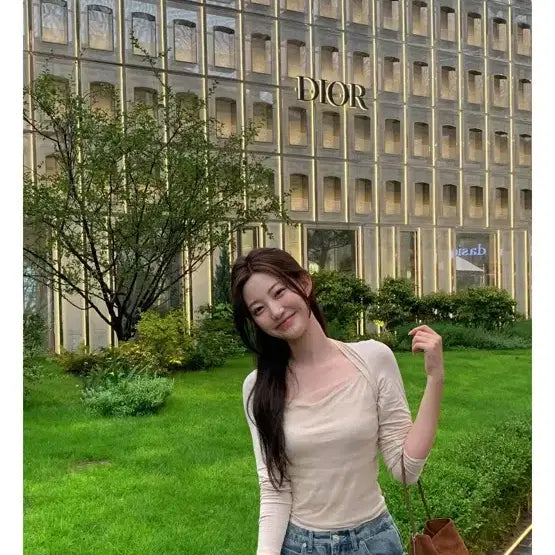 [BUNJANG] Jenio Anne Bolero Long Sleeve Beige / 제니오 안느 볼레로 롱슬리브 베이지