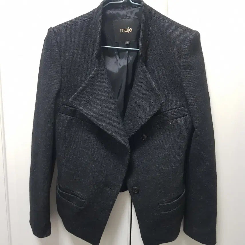[BUNJANG] Maje Wool Jacket Charcoal Size 55 / 마쥬 모직 자켓 차콜 색상 55