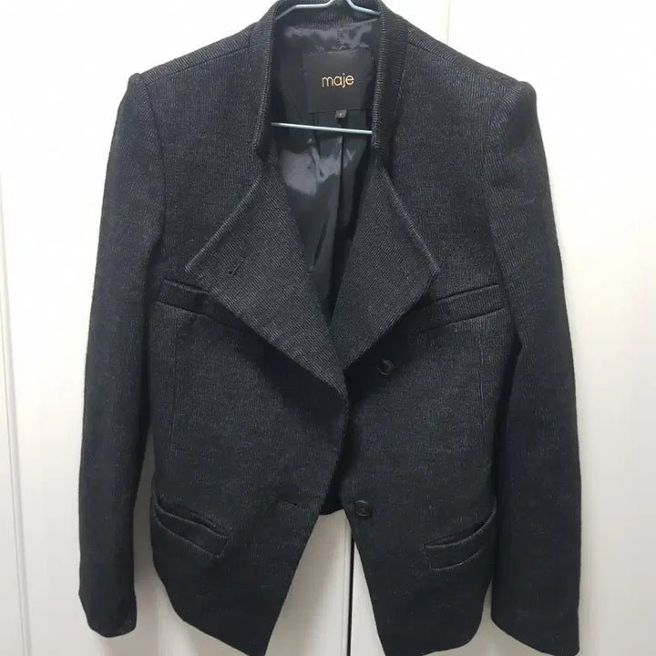 [BUNJANG] Maje Wool Jacket Charcoal Size 55 / 마쥬 모직 자켓 차콜 색상 55