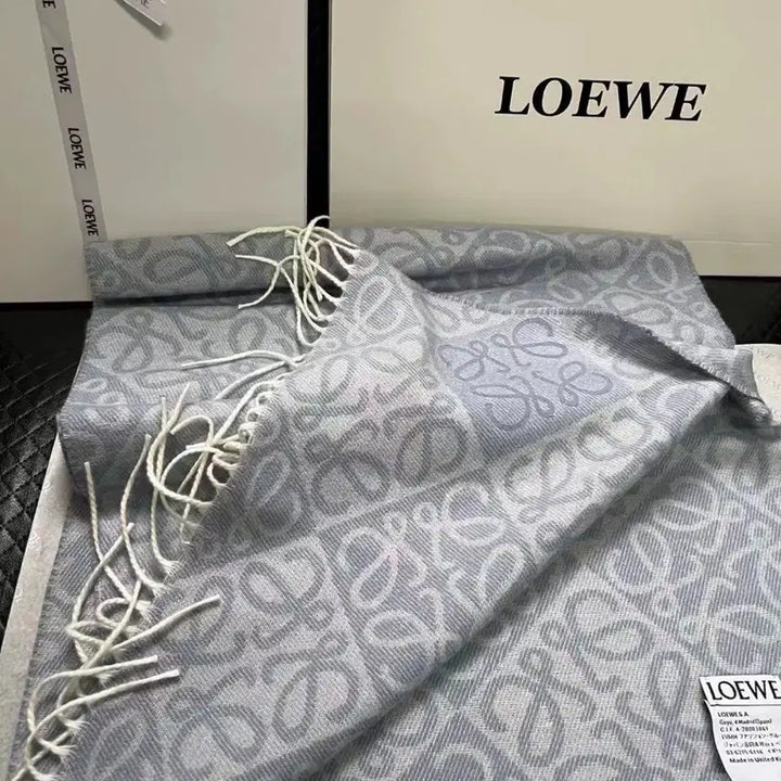 [BUNJANG] Loewe Anagram Wool Cashmere Scarf 180x38cm / 로에베 아나그램 머플러 정품 울 캐시미어 머플러 여성 180x38cm
