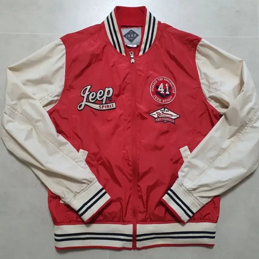 [BUNJANG] Jeep Vintage Bomber Zip-Up Jacket / Jeep95) 홑겹 봄버 집업자켓