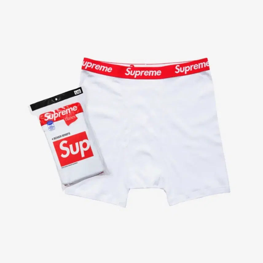 [BUNJANG] Supreme White Boxer Briefs - Size S / 슈프림 속옷 팬티 화이트s