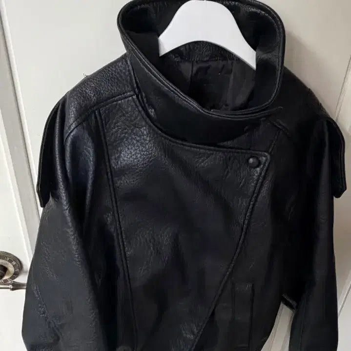 [BUNJANG] Zara Leather Jacket / 자라 생로랑맛 레더자켓 가죽자켓