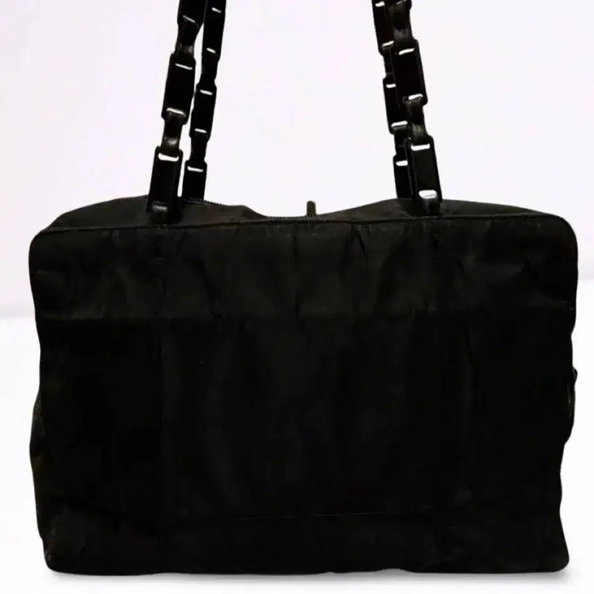 [BUNJANG] Prada Black Nylon Chain Shoulder Bag / 프라다 블랙 나일론 체인 숄더백