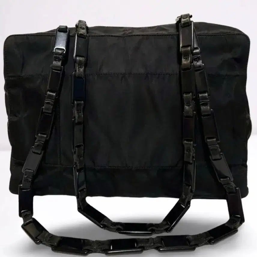[BUNJANG] Prada Black Nylon Chain Shoulder Bag / 프라다 블랙 나일론 체인 숄더백