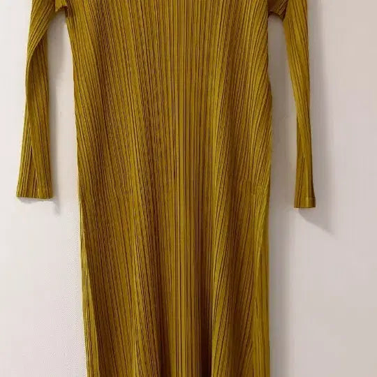[BUNJANG] Pleats Please Mustard Yellow Long Dress / 플리츠플리즈 원피스