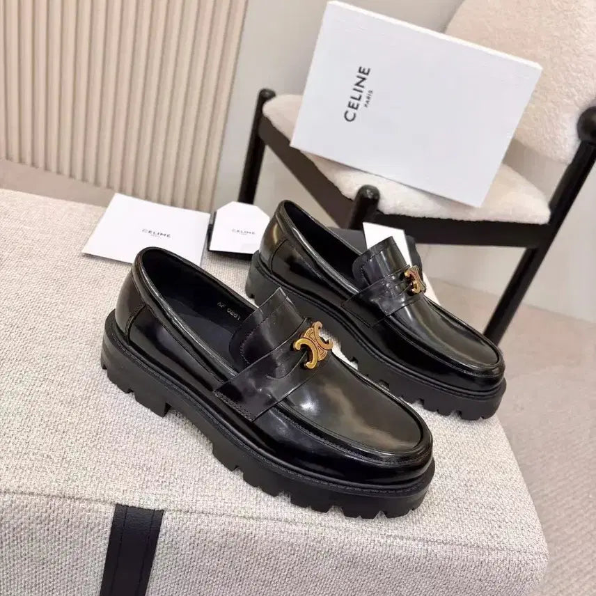 [BUNJANG] Celine Triomphe Leather Loafers - Women&