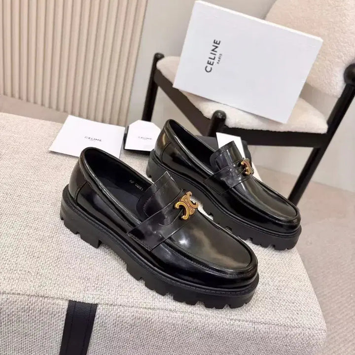 [BUNJANG] Celine Triomphe Leather Loafers - Women&
