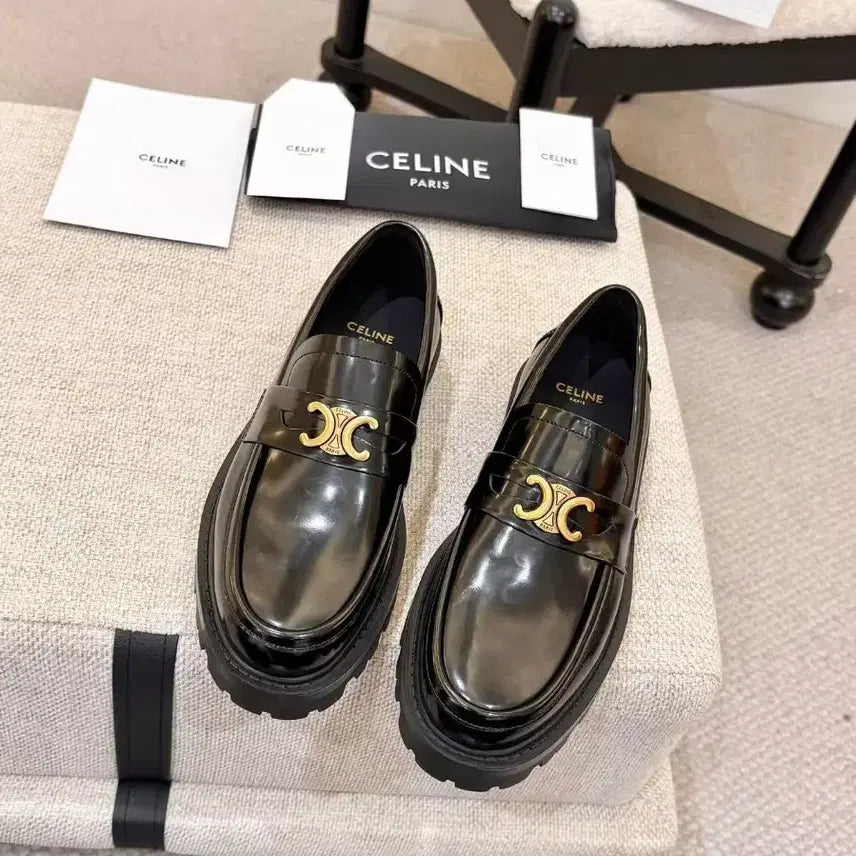 [BUNJANG] Celine Triomphe Leather Loafers - Women&