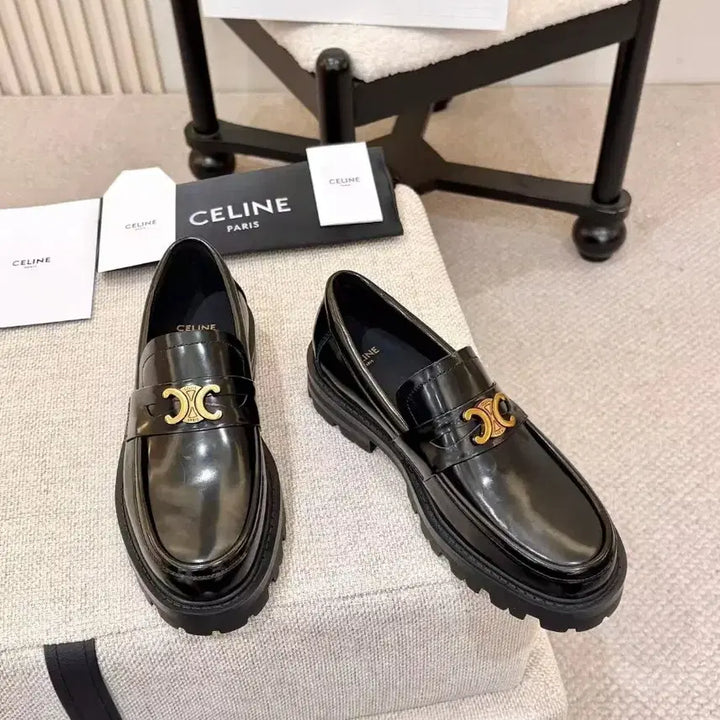 [BUNJANG] Celine Triomphe Leather Loafers - Women&