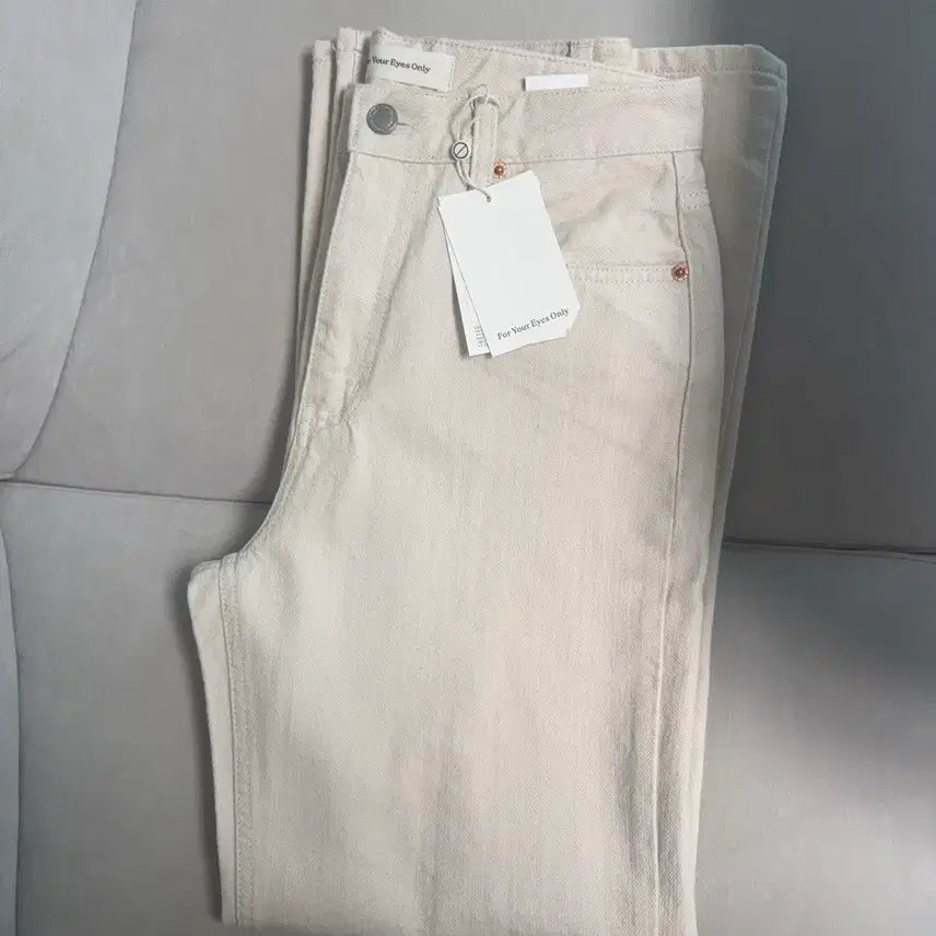[BUNJANG] For Your Eyes Only Wide Flare Denim (Natural) / (택O 새상품) 포유어아이즈온리 포유온 와이드 플레어 데님 (내추럴)