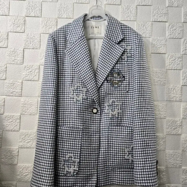 [BUNJANG] Time 23 Houndstooth Jacket / 타임 23년 하운드투스 자켓 새상급