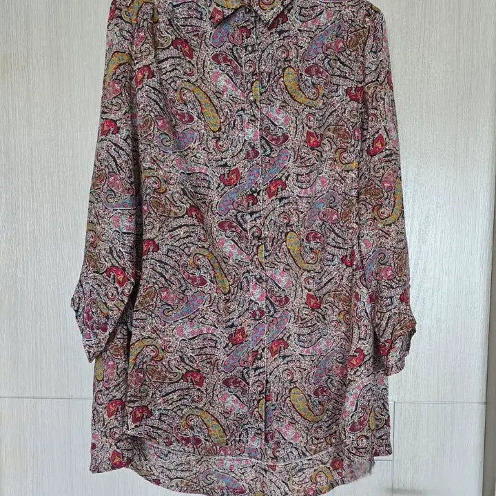 [BUNJANG] Bicollique Paisley Pattern Asan Cotton Shirt Dress / 88-160/66~77/실측참고/비꼴리끄 원피스형 셔츠 블라우스