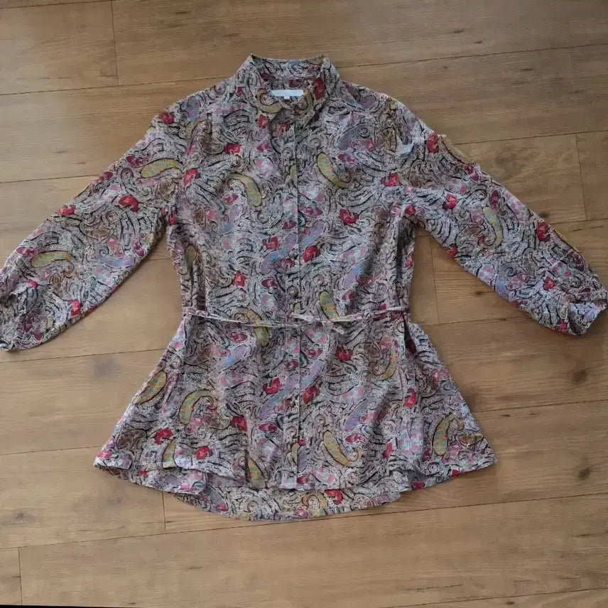 [BUNJANG] Bicollique Paisley Pattern Asan Cotton Shirt Dress / 88-160/66~77/실측참고/비꼴리끄 원피스형 셔츠 블라우스