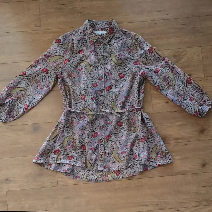 [BUNJANG] Bicollique Paisley Pattern Asan Cotton Shirt Dress / 88-160/66~77/실측참고/비꼴리끄 원피스형 셔츠 블라우스