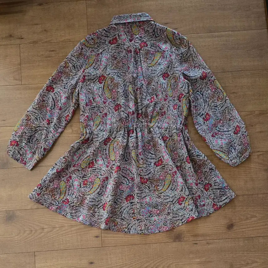 [BUNJANG] Bicollique Paisley Pattern Asan Cotton Shirt Dress / 88-160/66~77/실측참고/비꼴리끄 원피스형 셔츠 블라우스