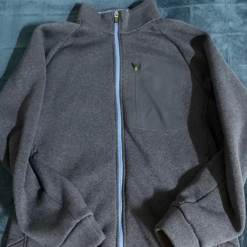 [BUNJANG] Uniqlo Knit Fleece Full Zip Jacket Navy / 유니클로 니트 후리스 풀집 재킷 네이비