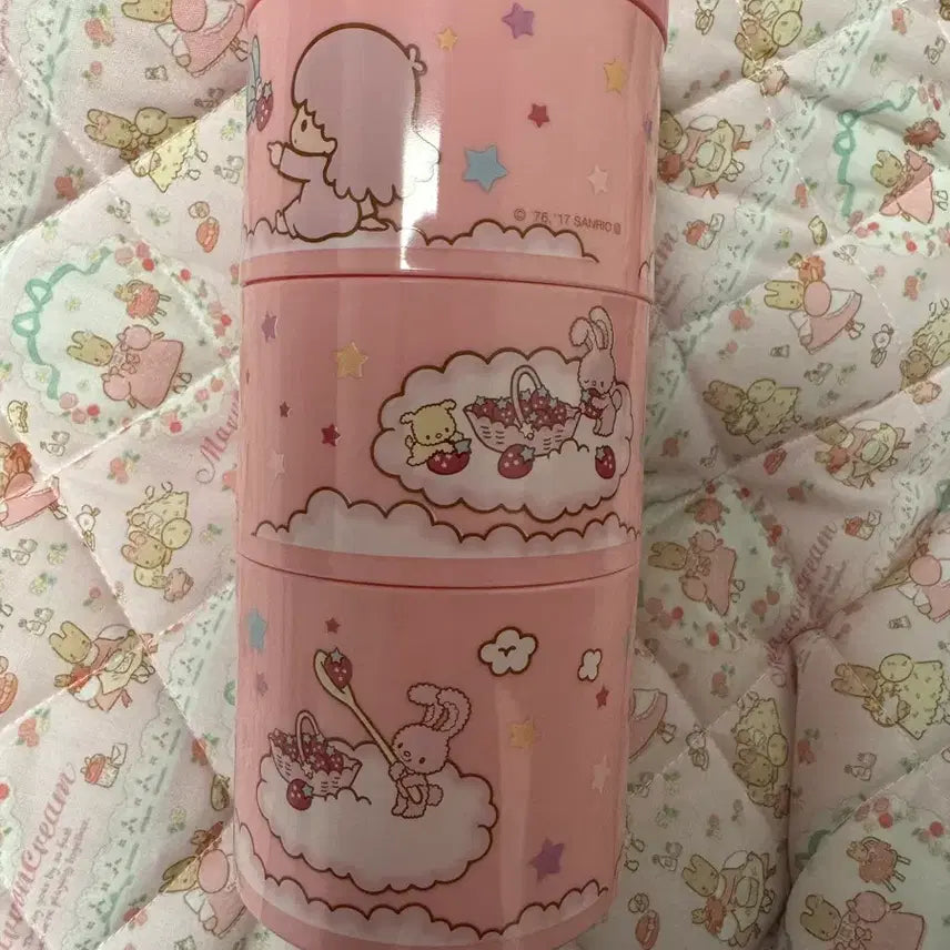 [BUNJANG] Sanrio Little Twin Stars 3-Tier Round Storage Box / 산리오 키키라라 3단 원형 보관함