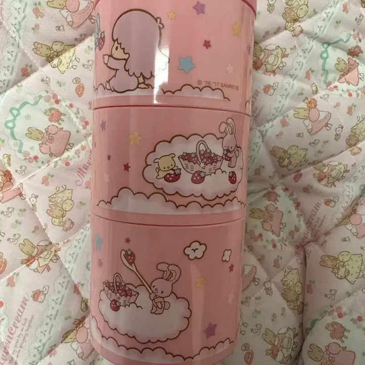 [BUNJANG] Sanrio Little Twin Stars 3-Tier Round Storage Box / 산리오 키키라라 3단 원형 보관함