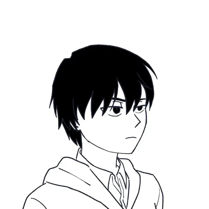 [BUNJANG] Black and White Bust to Chest Illustration Commission / 흑백 그림 커미션