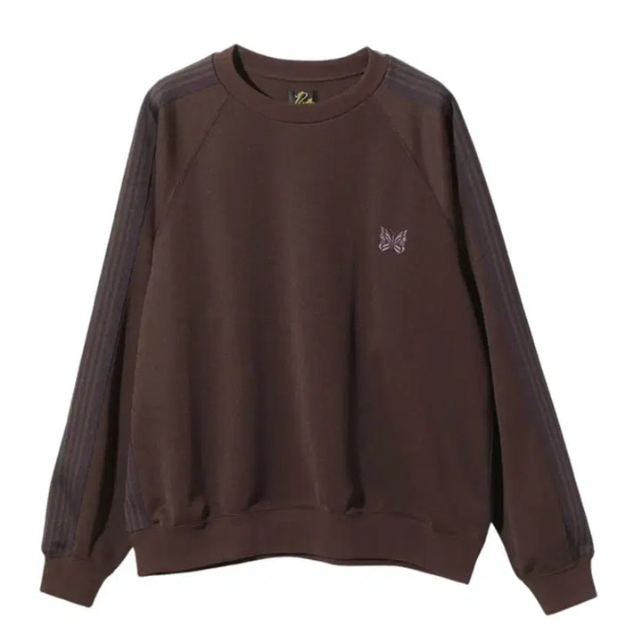[BUNJANG] Needles Track Crewneck Poly Smooth Dark Brown XL / [XL] 니들스 트랙 크루넥 폴리 스무스 다크 브라운