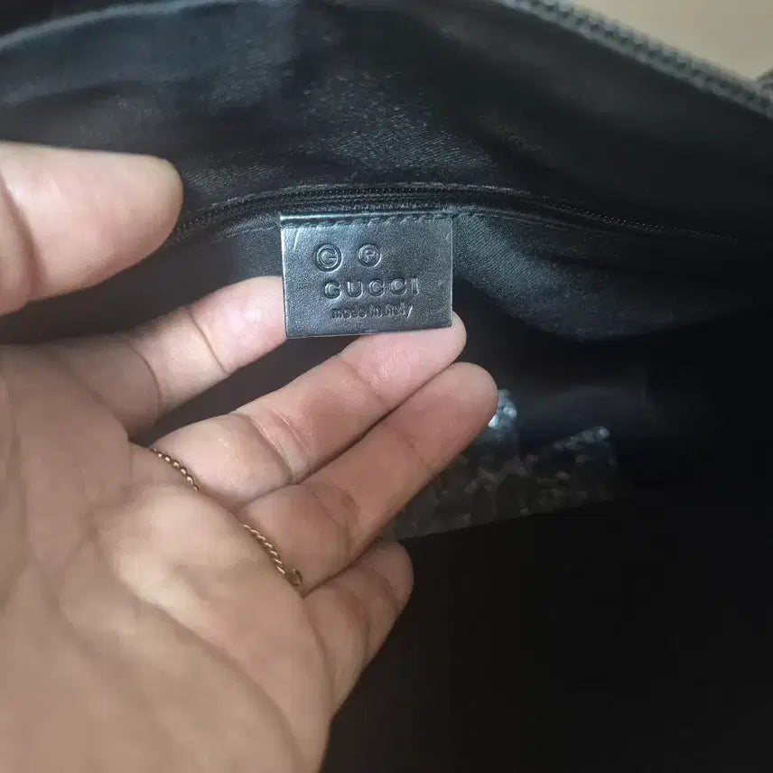 [BUNJANG] Gucci Black GG Logo Tote Bag / 구찌 블랙 GG 로고 토트백 (정품)스카프아님