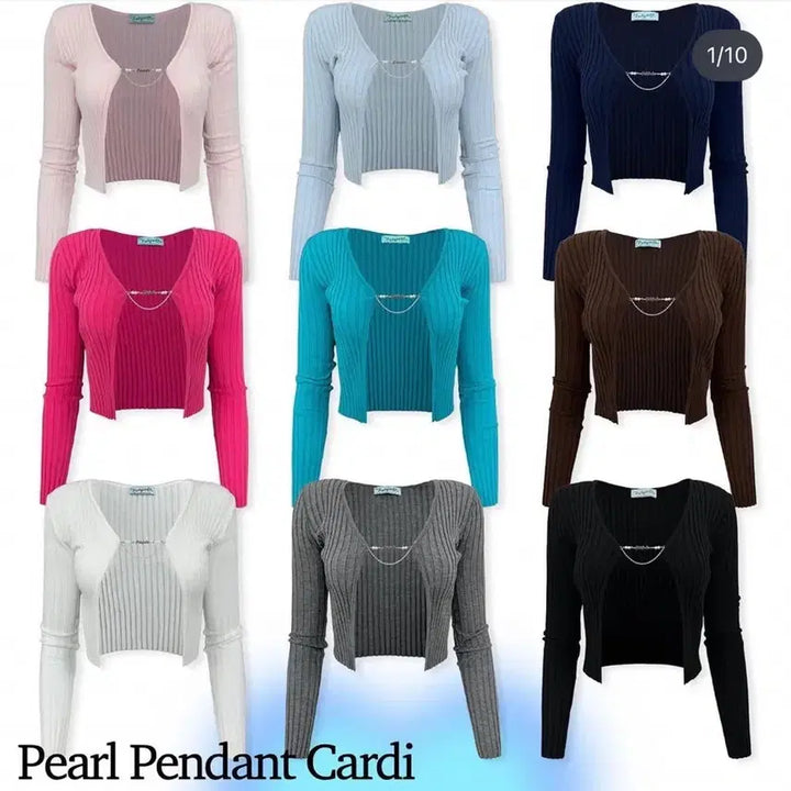 [BUNJANG] Pale Jade Pendant Cardigan Pink / 페일제이드 펜던트 가디건 핑크