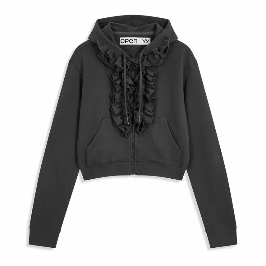[BUNJANG] Open YY Ruffle Hoodie - Size M / 오픈 와이와이 러플 후디 Msize