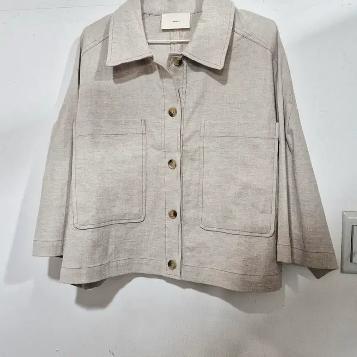 [SOLD OUT] BOWEN   보웬  린넨 블렌디드  숏 자켓  베이지