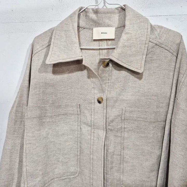 [SOLD OUT] BOWEN   보웬  린넨 블렌디드  숏 자켓  베이지