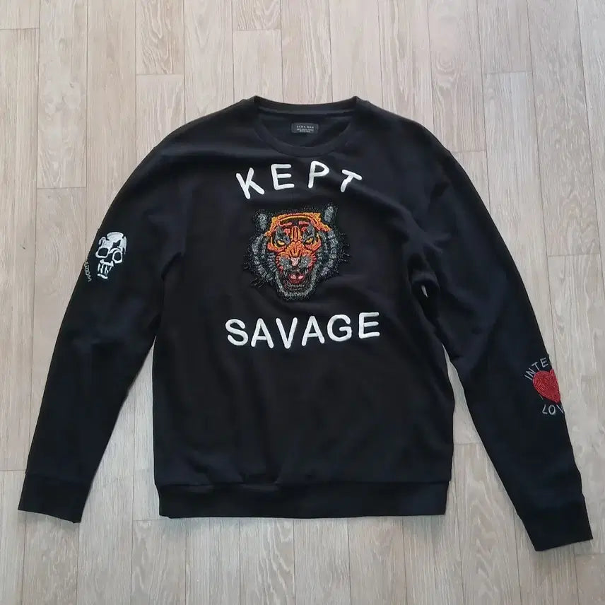 [BUNJANG] Zara Tiger Beaded Sweatshirt XL Limited Edition / 자라 Zara 호랑이 맨투맨 비즈 XL 한정판