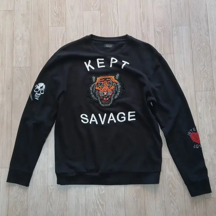 [BUNJANG] Zara Tiger Beaded Sweatshirt XL Limited Edition / 자라 Zara 호랑이 맨투맨 비즈 XL 한정판