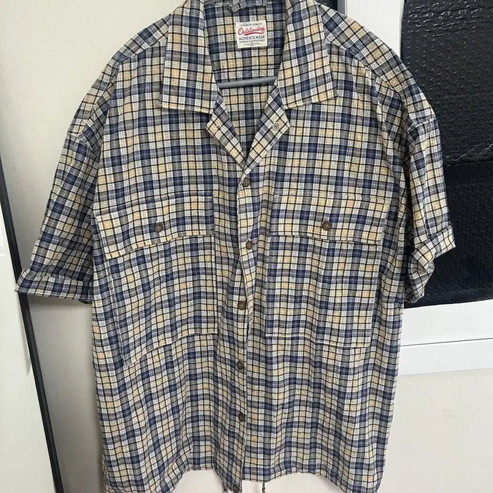 [BUNJANG] Outstanding Seersucker M-43 Half Sleeve Shirt / 아웃스탠딩 시어서커 M-43 하프 반팔 셔츠 M