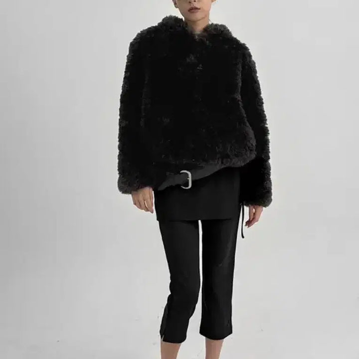 [BUNJANG] Black Up Monchel Hooded Fur Jacket (1oz) Dark Brown / 블랙업 모니첼 후드 퍼자켓(1온스) 다크브라운