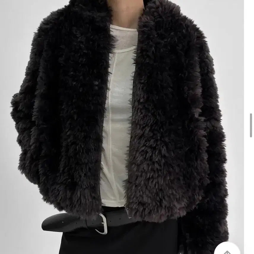 [BUNJANG] Black Up Monchel Hooded Fur Jacket (1oz) Dark Brown / 블랙업 모니첼 후드 퍼자켓(1온스) 다크브라운