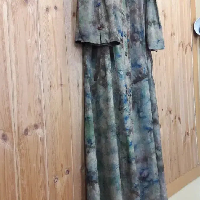 [SOLD OUT] * 천연염색 자갸드 인견 롱 원피스 (새상품)