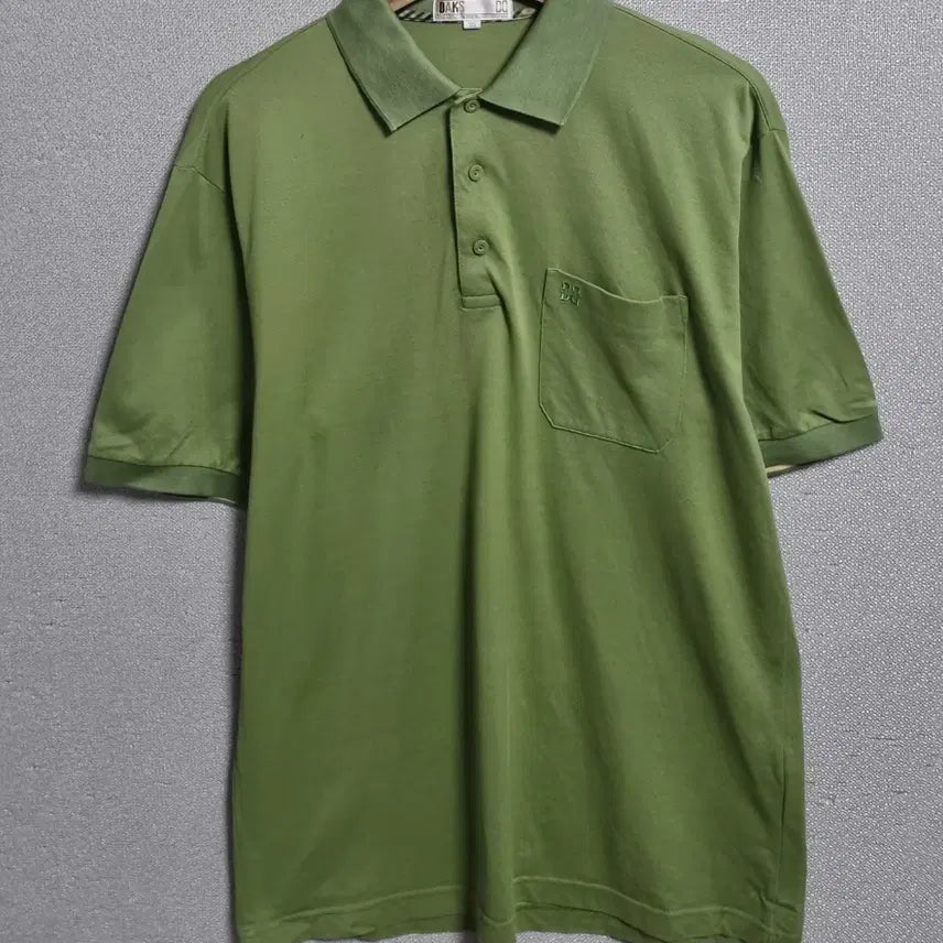 [BUNJANG] DAKS Olive Green PK Short Sleeve T-Shirt / M (95) DAKS 닥스 올리브 그린 PK 반팔티