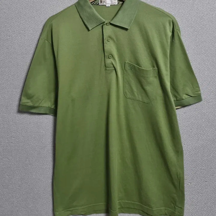 [BUNJANG] DAKS Olive Green PK Short Sleeve T-Shirt / M (95) DAKS 닥스 올리브 그린 PK 반팔티