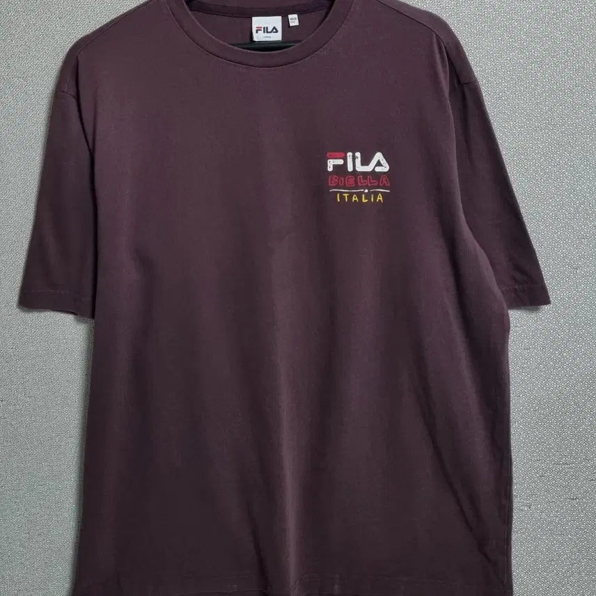 [BUNJANG] Fila Dark Wine Short Sleeve T-Shirt / L ) 휠라 다크와인 반팔티