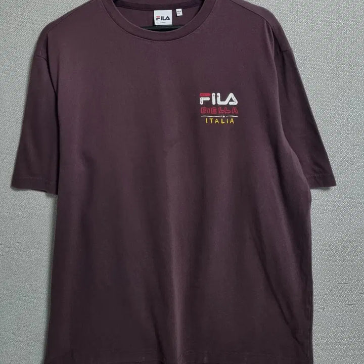 [BUNJANG] Fila Dark Wine Short Sleeve T-Shirt / L ) 휠라 다크와인 반팔티