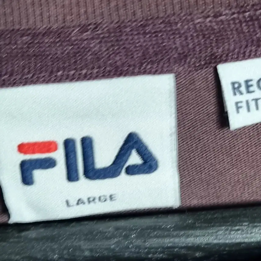 [BUNJANG] Fila Dark Wine Short Sleeve T-Shirt / L ) 휠라 다크와인 반팔티