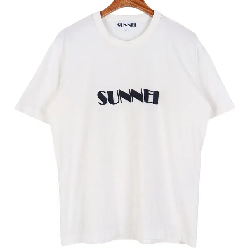 [BUNJANG] SUNNEI Big Logo Embroidered T-Shirt / 써네이 SUNNEI 빅로고 자수 반팔 티셔츠 L / k4454