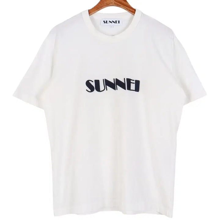 [BUNJANG] SUNNEI Big Logo Embroidered T-Shirt / 써네이 SUNNEI 빅로고 자수 반팔 티셔츠 L / k4454