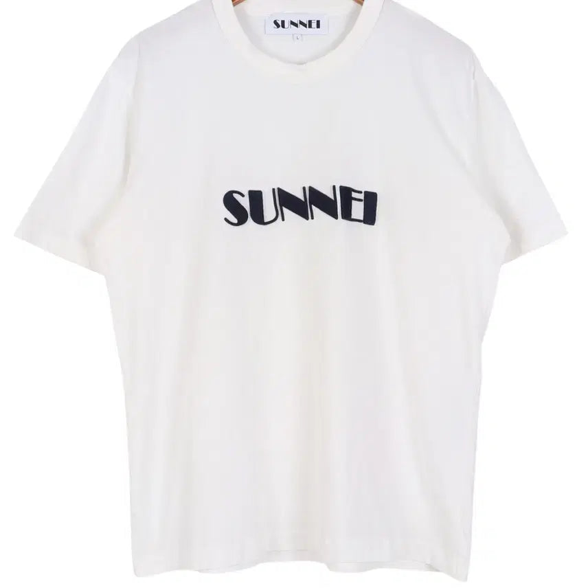 [BUNJANG] SUNNEI Big Logo Embroidered T-Shirt / 써네이 SUNNEI 빅로고 자수 반팔 티셔츠 L / k4454