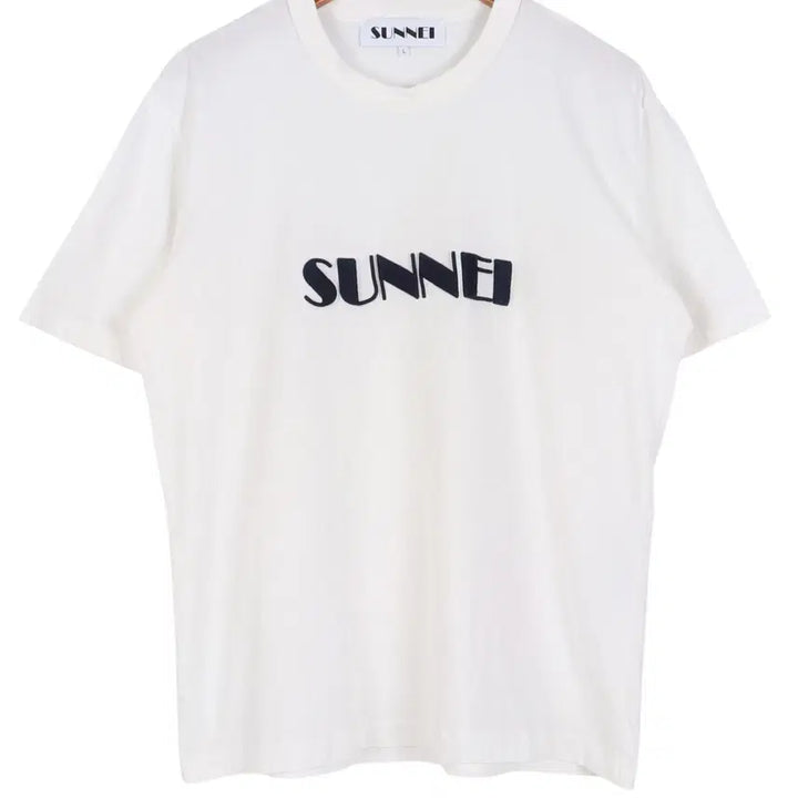 [BUNJANG] SUNNEI Big Logo Embroidered T-Shirt / 써네이 SUNNEI 빅로고 자수 반팔 티셔츠 L / k4454